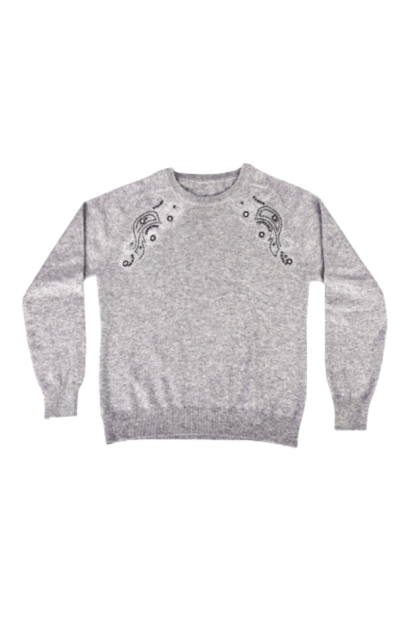 71. Nepali Cashmere Long Sleeve Crew Neck Sweater with Decorative Neck.png