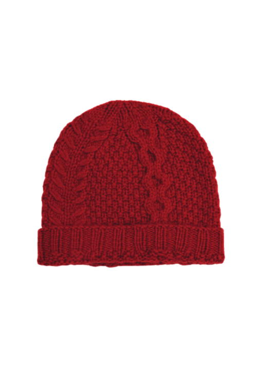 Moss Stitch Cable Hat