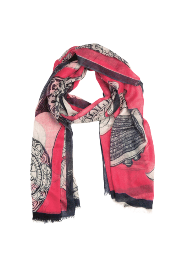 Printed Stole with Sankha Print